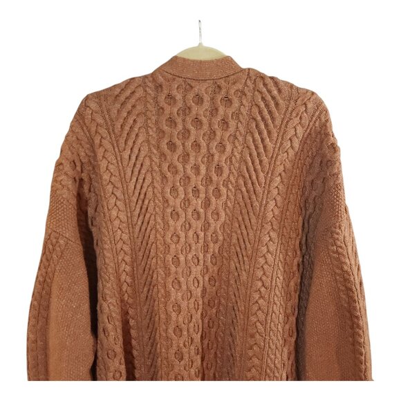 Nili Lotan x Target Heavyweight Cableknit Open Duster Cardigan Cozy Women's 1X - Picture 9 of 10